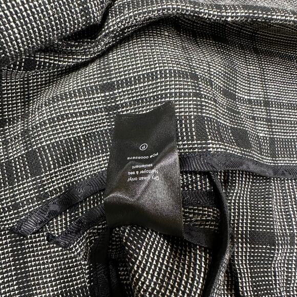 Rag & Bone NWOT Disney Cruella Linen Blend Blazer Size 4 Gray Plaid Slim Fit - Picture 6 of 8